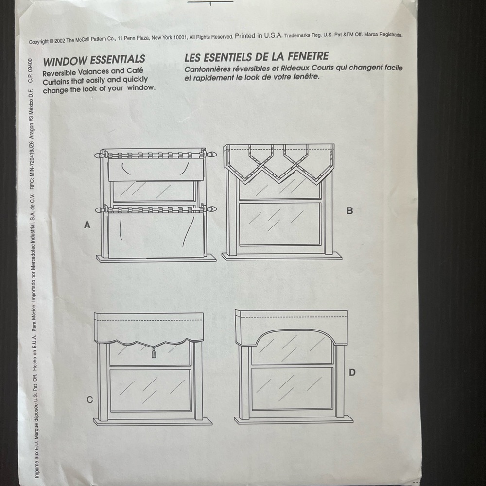 McCall’s Home Decorating Pattern 3703 - Picture 2 of 2